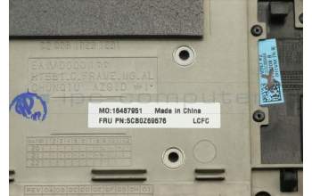 Lenovo 5CB0Z69576 COVER FRU T15G2_C_COVER_W_FPR BK NE