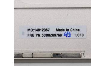 Lenovo 5CB0Z69760 C-Cover with keyboard, English, Mica, US
