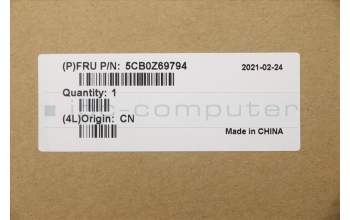 Lenovo 5CB0Z69794 C-Abdeckung mit Tastatur, Bulgarisch, Tiefschwarz, Hintergrundbeleuchtung