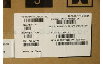 Lenovo 5CB1A13592 COVER Upper C81YM PL_SIL NFP BLKB_SW