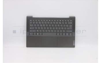Lenovo 5CB1A14165 C-Cover with keyboard, French, Black, Backlight, Fingerprint