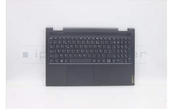 Lenovo 5CB1A22464 C-Cover with keyboard, French, Slate Grey, Backlight