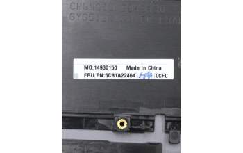 Lenovo 5CB1A22464 C-Cover with keyboard, French, Slate Grey, Backlight