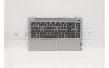 Lenovo 5CB1A24860 C-Cover with keyboard, French, Platinum Grey, Backlight, Fingerprint