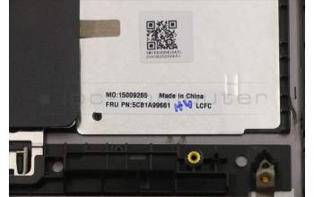 Lenovo 5CB1A99661 C-Cover with keyboard,Slovenian,Platinum Grey,Non_Backlight,Fingerprint