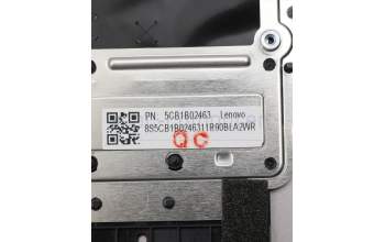 Lenovo 5CB1B02463 C-Cover with keyboard, French, Mineral Grey, Backlight