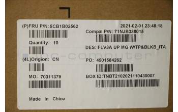 Lenovo 5CB1B02562 Tastatur inkl. Topcase ASM_ITA C 20VF MGBL