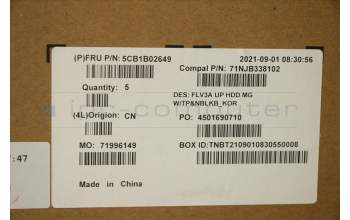 Lenovo 5CB1B02649 Tastatur inkl. Topcase ASM_KOR C 20VF HDMGNBL