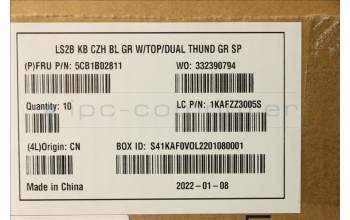 Lenovo 5CB1B02811 Tastatur inkl. Topcase ASM_CZ-SK Q82A3 GY