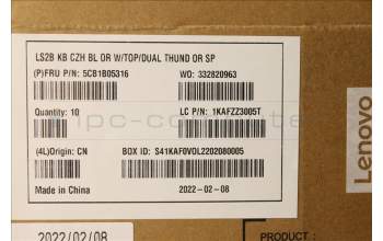 Lenovo 5CB1B05316 Tastatur inkl. Topcase ASM_CZ-SK Q82A3 OC