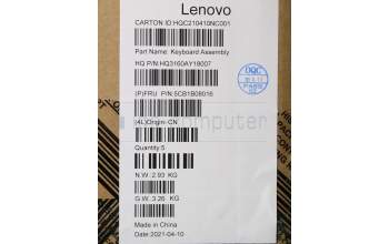 Lenovo 5CB1B08016 Tastatur inkl. Topcase ASM_UK H 82EV_MO_WH