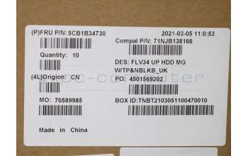 Lenovo 5CB1B34730 Tastatur inkl. Topcase ASM_UK C 20VD HDMGNBL