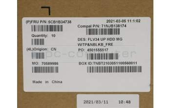 Lenovo 5CB1B34738 Tastatur inkl. Topcase ASM_FRA C 20VD HDMGNBL