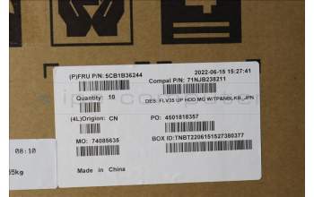 Lenovo 5CB1B36244 Tastatur inkl. TopcaseASM_JPN C20VE HD MGNBL