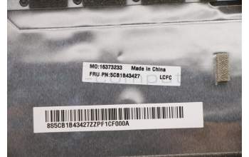 Lenovo 5CB1B43427 C-Cover with keyboard,Spanish,Abyss Blue,Backlight,Non_FingerPrint