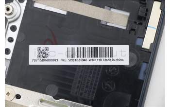 Lenovo 5CB1B65946 C-Cover with keyboard, Nordic, Abyss Blue, Backlight, FingerPrint, UK