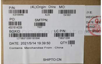 Lenovo 5CB1B96460 Tastatur inkl. Topcase ASM_HIN L82KB BK DIS