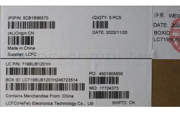 Lenovo 5CB1B96570 Tastatur inkl. Topcase ASM_THAI L82H9 FPA/BUMA