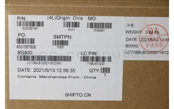 Lenovo 5CB1B97481 Tastatur inkl. Topcase ASM_UK L82H9 FP A/GUMA