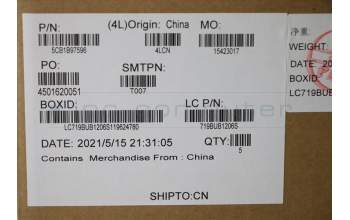 Lenovo 5CB1B97596 Tastatur inkl. TopcaseASM_NORDICL82H9NFPA/GUMA