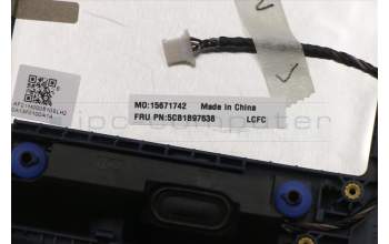 Lenovo 5CB1B97638 C-Abdeckung mit Tastatur, Slowenisch, tiefblau, Hintergrundbeleuchtung, Fingerabdruck