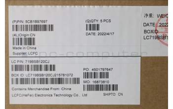 Lenovo 5CB1B97697 Tastatur inkl. Topcase ASM_LA SPAL82H7ABNFPBLD