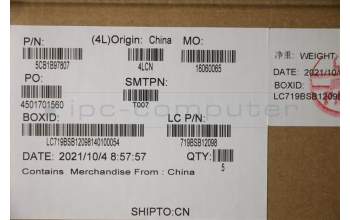 Lenovo 5CB1B97807 Tastatur inkl. Topcase ASM_ITA L82H7 AG FP BLD