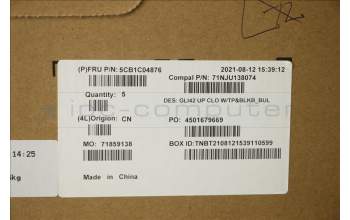 Lenovo 5CB1C04876 Tastatur inkl. TopcaseASM_BUL C82L3 CloBL