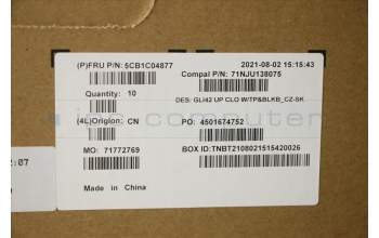 Lenovo 5CB1C04877 Tastatur inkl. TopcaseASM_CZE/SLK C82L3 CloBL