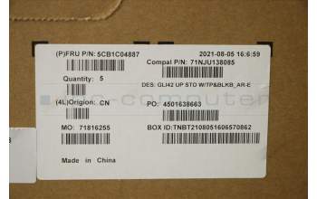 Lenovo 5CB1C04887 Tastatur inkl. TopcaseASM_ARA C82L3 StoBL