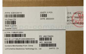 Lenovo 5CB1C05110 Tastatur inkl. Topcase ASM_CH L81X7 FPABDIS