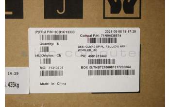 Lenovo 5CB1C13333 C-Cover with keyboard,UK English,Blue,Non_Backlight,Non_FingerPrint