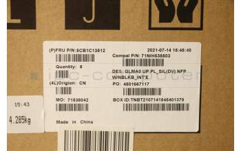 Lenovo 5CB1C13512 COVER Upper C82LM PL_SILD NFP NBLKB_USI