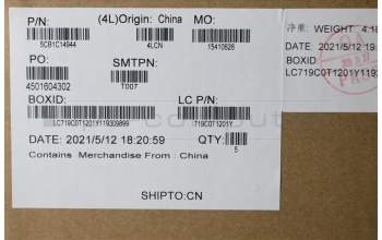 Lenovo 5CB1C14944 Tastatur inkl. TopcaseASM_BELL82JQSGw/RGBWRF