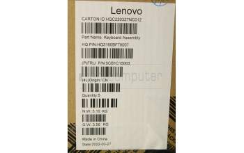 Lenovo 5CB1C15003 Tastatur inkl. Topcase schweiz H 82CY SR