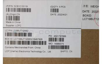 Lenovo 5CB1C15119 Tastatur inkl. Topcase ASM_POR L81X8 FPPGDIS