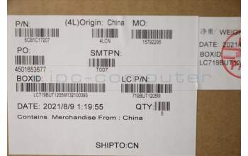 Lenovo 5CB1C17207 Tastatur inkl. Topcase ASM_THAI L81X8 NFPBKDIS