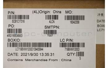 Lenovo 5CB1C17316 Tastatur inkl. Topcase ASM_HBW L82M0STO_GY