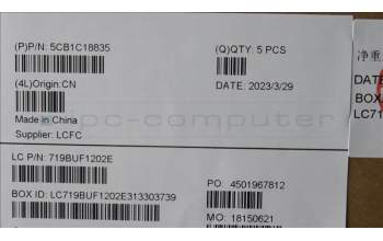 Lenovo 5CB1C18835 Tastatur inkl. Topcase ASM_HIN L82KD BK TEX