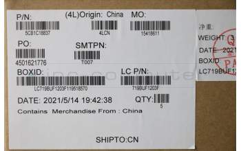 Lenovo 5CB1C18837 Tastatur inkl. Topcase ASM_ITA L82KD BK TEX