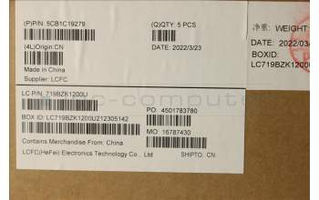 Lenovo 5CB1C19279 Tastatur inkl. Topcase ASM_THAI L82NC SGY