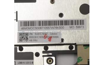 Lenovo 5CB1C19397 Tastatur inkl. Topcase ASM_FR W 82HU FB PG
