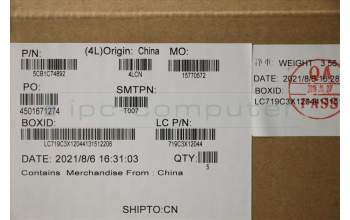 Lenovo 5CB1C74892 Tastatur inkl. Topcase ASM_THAI L82JU SGW/FILM