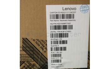 Lenovo 5CB1C74931 Tastatur inkl. Topcase ASM_UKR H82L5 CLODIS