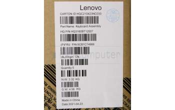 Lenovo 5CB1C74966 Tastatur inkl. Topcase ASM_BEL H82L5 STO DIS