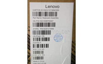 Lenovo 5CB1C74992 Tastatur inkl. Topcase ASM_THAI H82L5 STO DIS