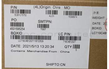 Lenovo 5CB1C75752 C-Cover with keyboard,Nordic,Non_Fingerprint