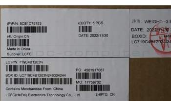 Lenovo 5CB1C75753 Tastatur inkl. Topcase ASM_POR L82KV NFPA/GUMA