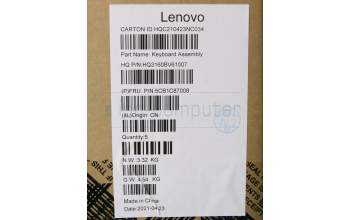 Lenovo 5CB1C87008 Tastatur inkl. Topcase schweiz H82L9CLO
