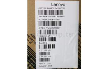 Lenovo 5CB1C87021 Tastatur inkl. Topcase ASM_EURO ENG H82L9STO